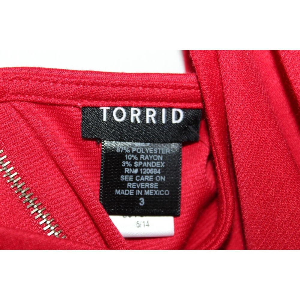 NWT Torrid Cutout Peplum Sleeveless Blouse Red Top Women's Plus Size 3 3X H14642 - Picture 6 of 9